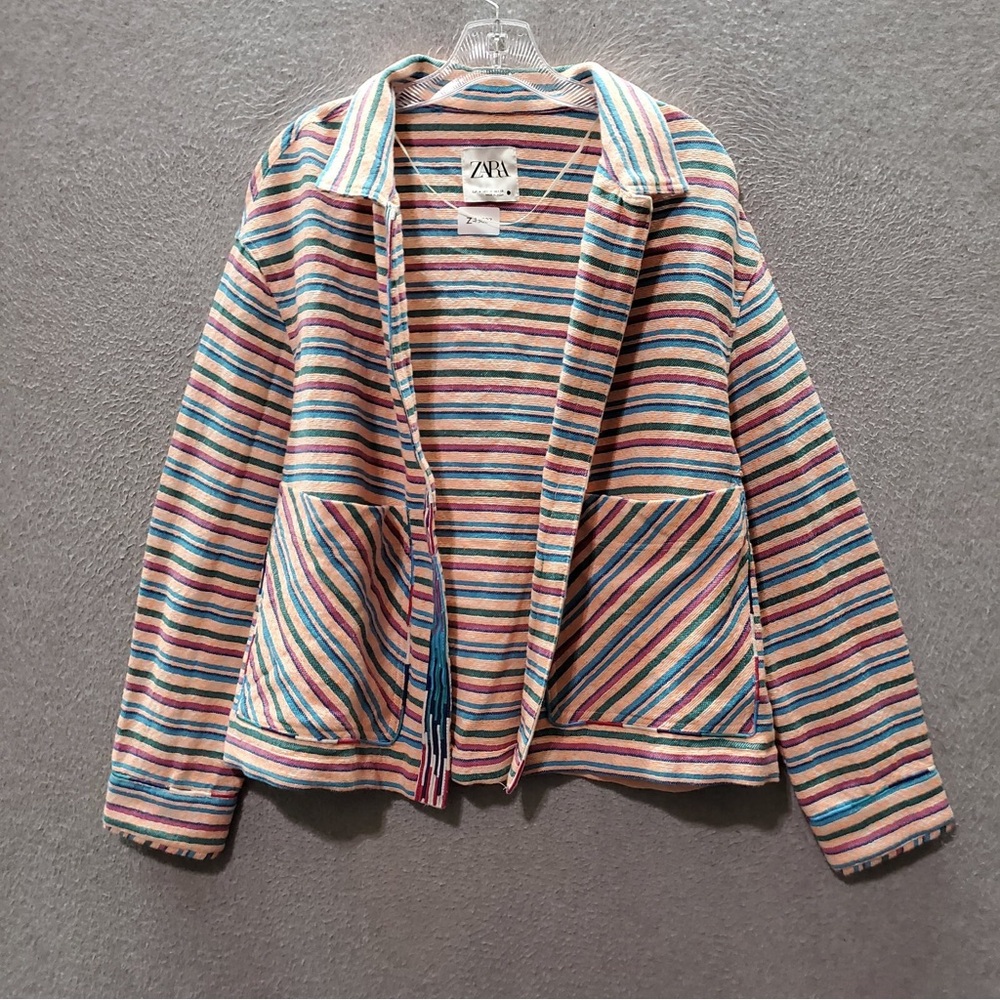 Zara Multicolor Striped Blazer